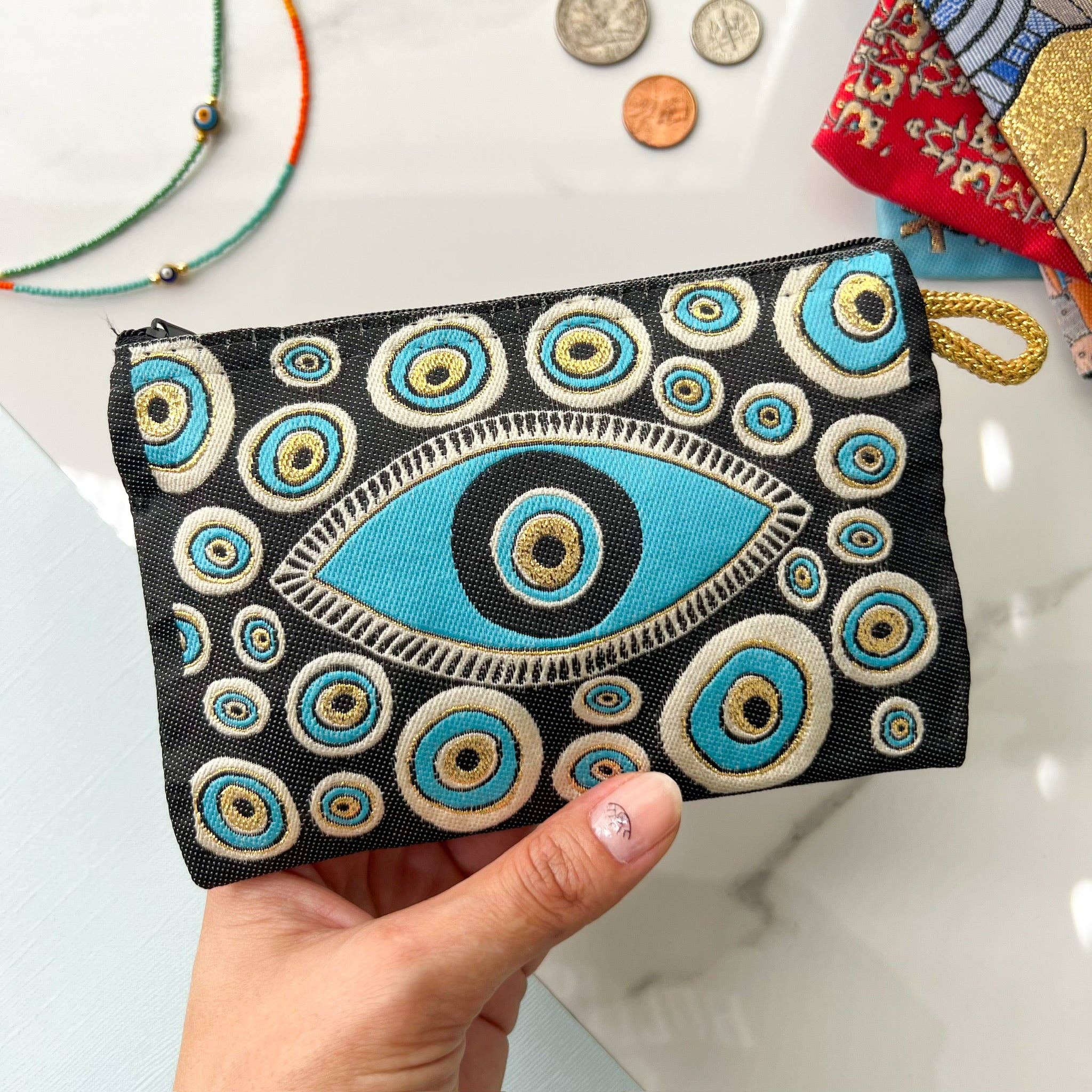 Umays Boho - Venta al por mayor Monedero - Mujer - Bolsa Evil Eye, monedero boho, monedero hecho a mano1
