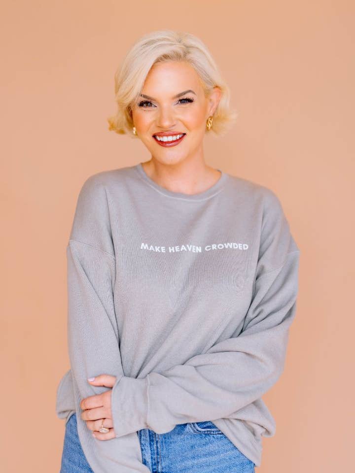 Make Heaven Crowded Stone Pullover for wholesale by Set Apart Apparel