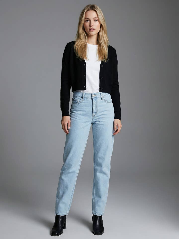 TAPERED MID RISE WIDE BAGGY JEANS for wholesale by ARTEMIS VINTAGE