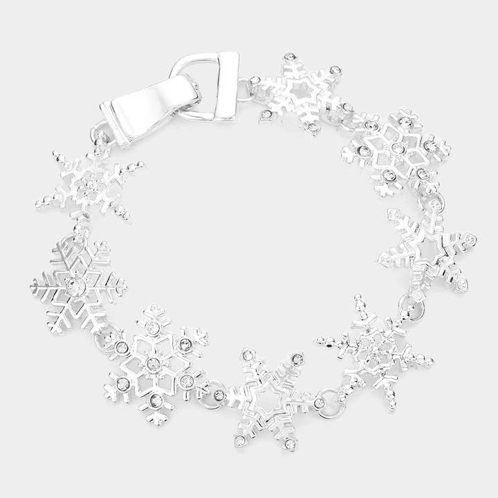 Metal Snowflake Link Magnetic Bracelet for wholesale by Sensibling Corp.