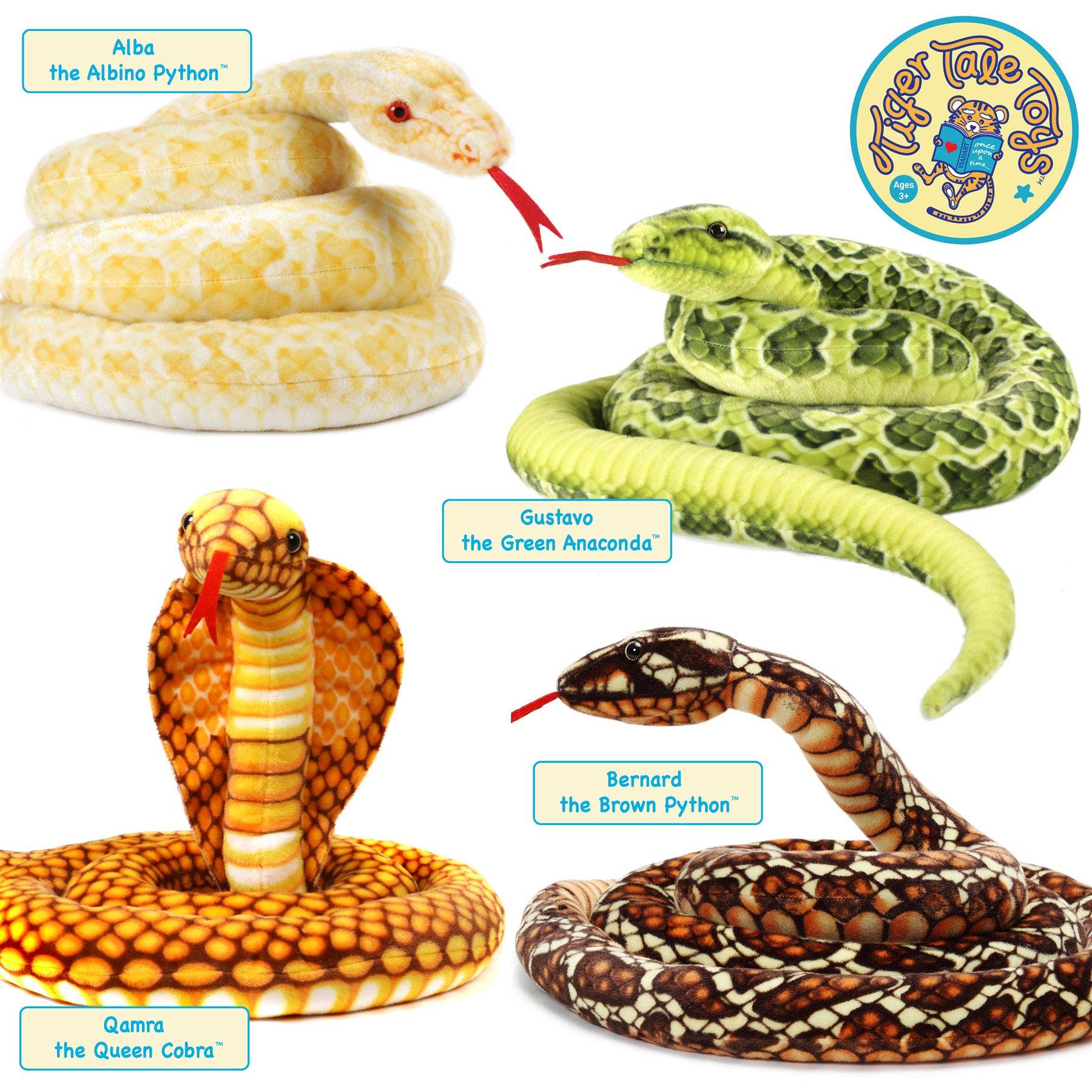 VIAHART Toy Co. - Vente Peluche – enfant et bébé - Gustavo The Green Anaconda | Peluche animal en peluche 100 pouces6