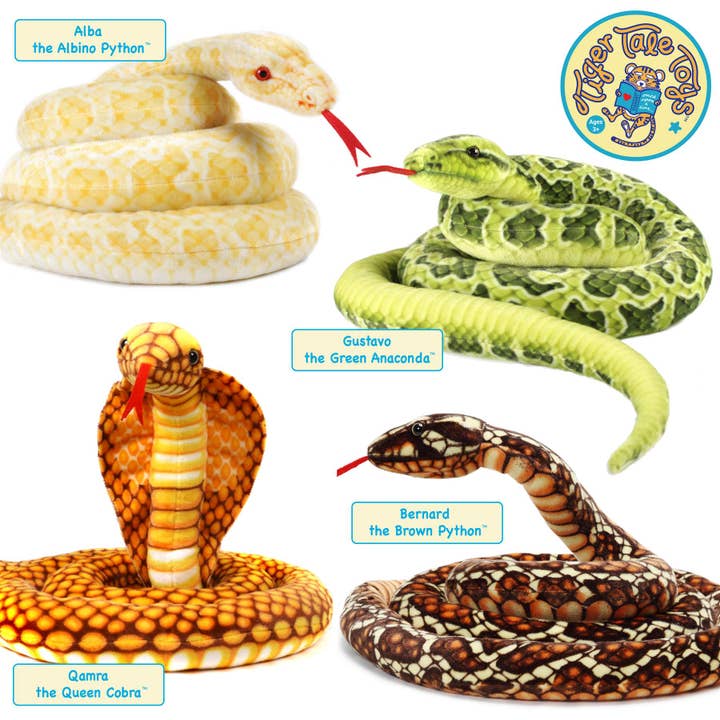 VIAHART Toy Co. - Vente Peluche – enfant et bébé - Gustavo The Green Anaconda | Peluche animal en peluche 100 pouces6