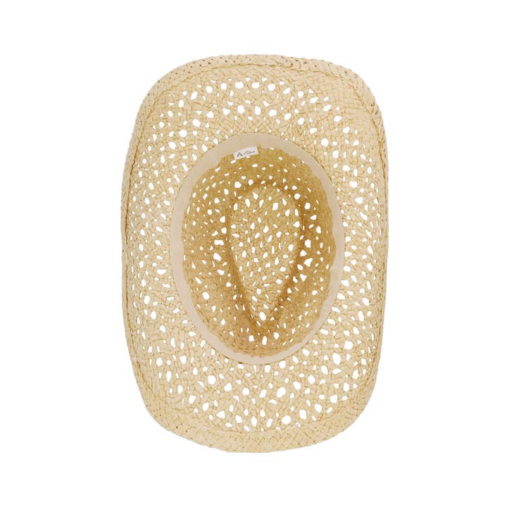 Cap Zone – wholesale Cowboy Hat – Women’s – Gemstone Band Coastal Crochet Fishnet Cowboy Hat15