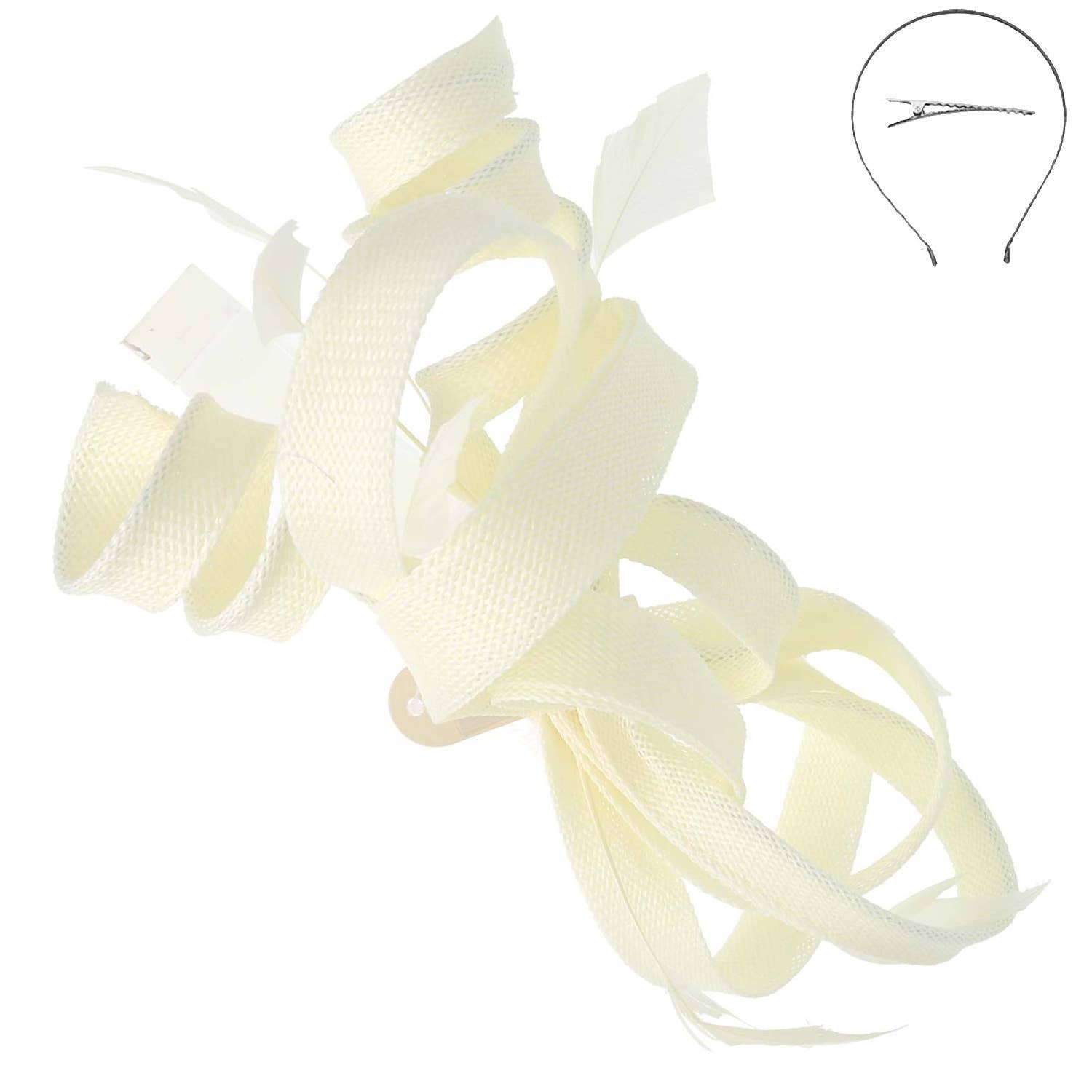 SP Sophia Collection - Wholesale Fascinator Hat - Women's - 3-Piece Flax Fabric Fascinator Headband and Clip13