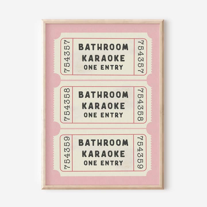 Stampa del biglietto per il karaoke in bagno per la vendita all'ingrosso da parte di byKHAY