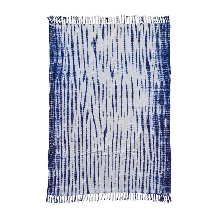 Blue Ocean Traders - Wholesale Throw Blanket - Tesuji Shibori Style Slub Cotton Throw