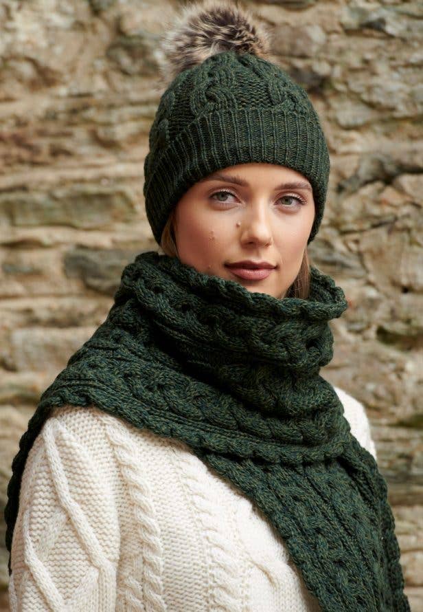 Aran Crafts – Engroshandel Beanie - Dame – Chunky kabelhue X48442