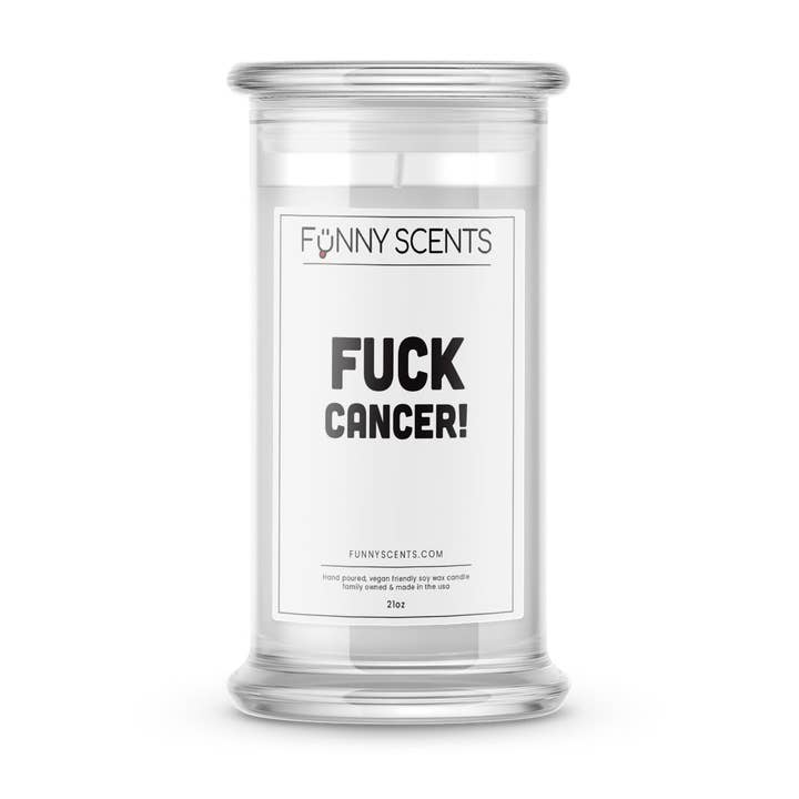 Fuck Cancer! Funny Candles for wholesale by JewelryCandles.com
