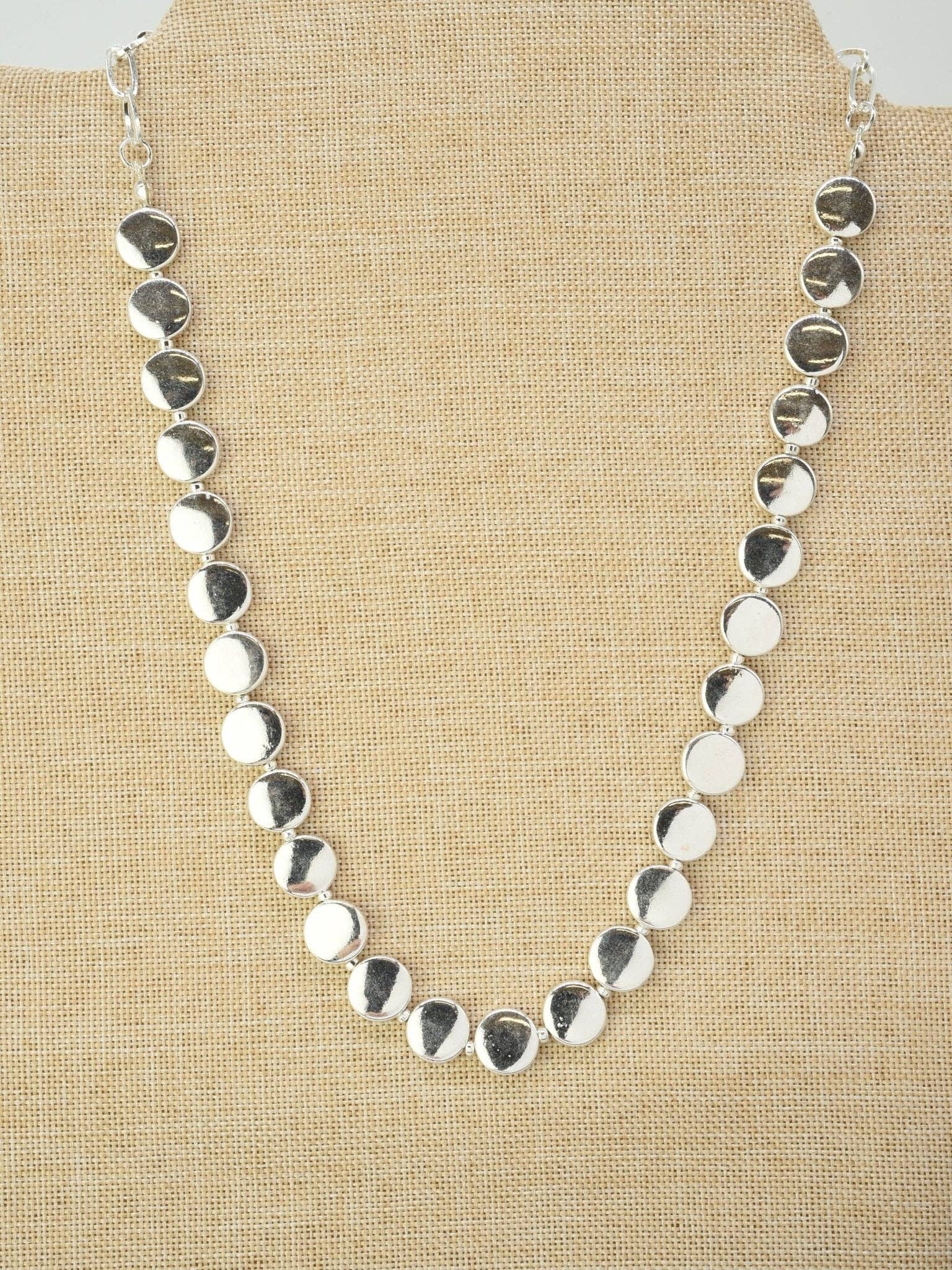 MiMi Wholesale - Wholesale Link & Chain Necklace - CN4353 18" Disc Necklace2