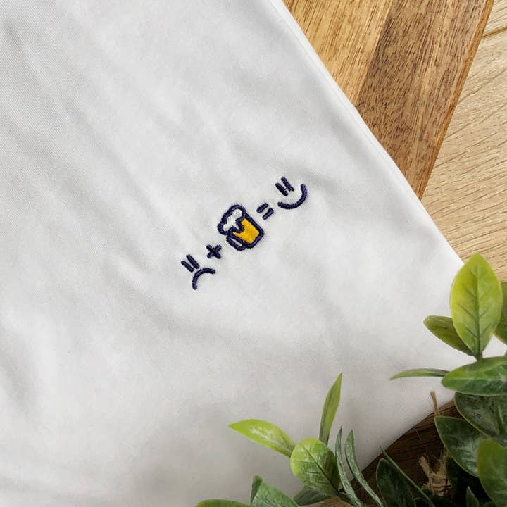Embroidered T-shirt - The recipe for happiness for wholesale by Juste un t-shirt