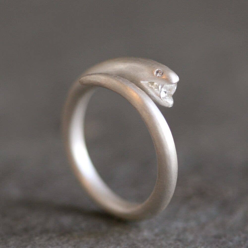 Michelle Chang - Wholesale Cocktail/Statement Ring - Small Open Mouth Snake Ring in Sterling Silver0