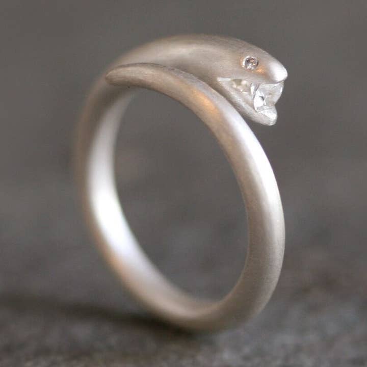 Michelle Chang - Wholesale Cocktail/Statement Ring - Small Open Mouth Snake Ring in Sterling Silver