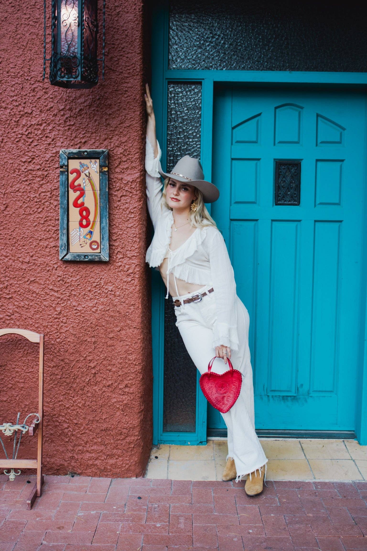 Adela Artisan Made LLC - Wholesale Crossbody Bag - Women's - Red Heart Leather Purse19