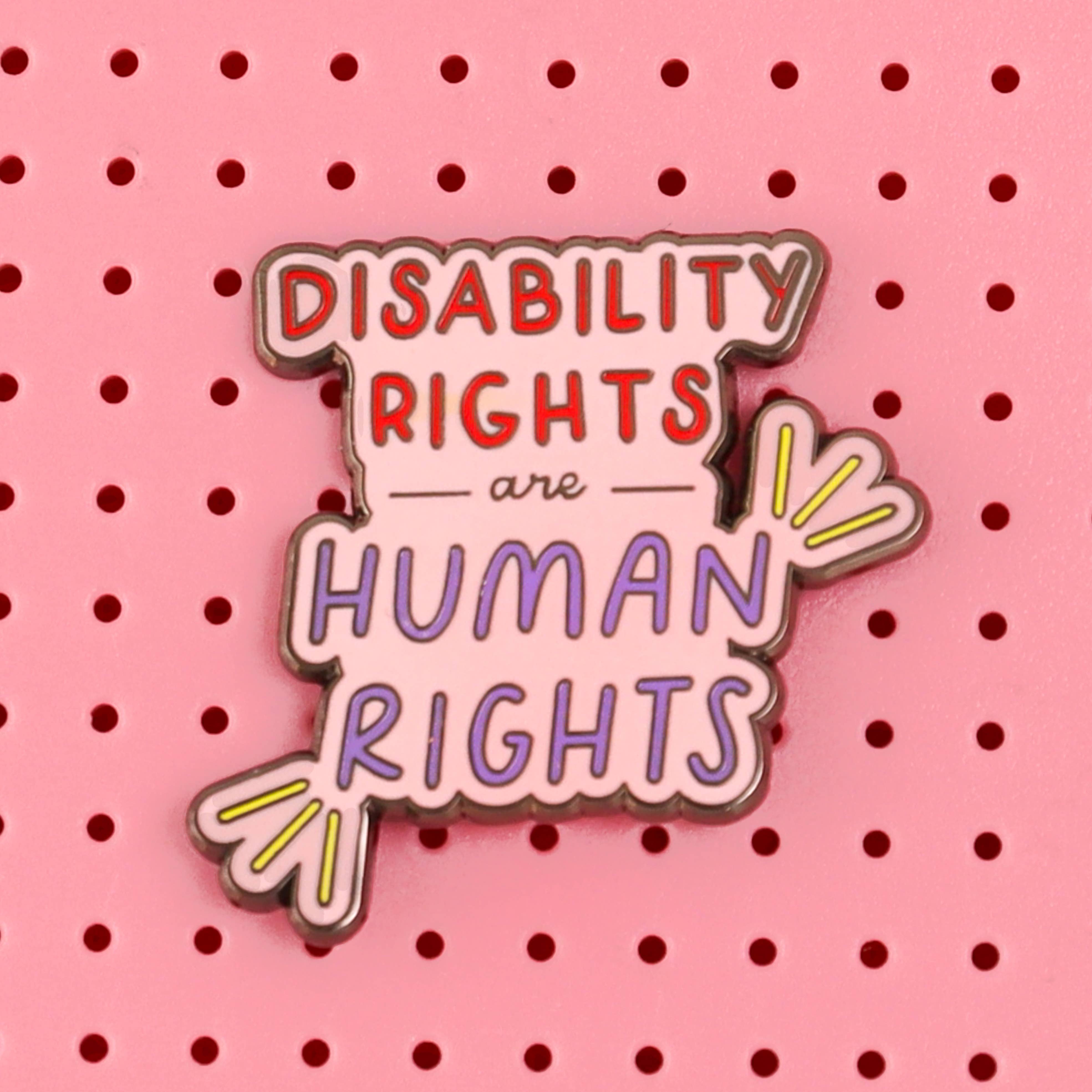 Fluffmallow (Custom duties for USA are pre-paid by us) - Wholesale Lapel Pin/Button - Disability Rights Are Human Rights Enamel Pin1