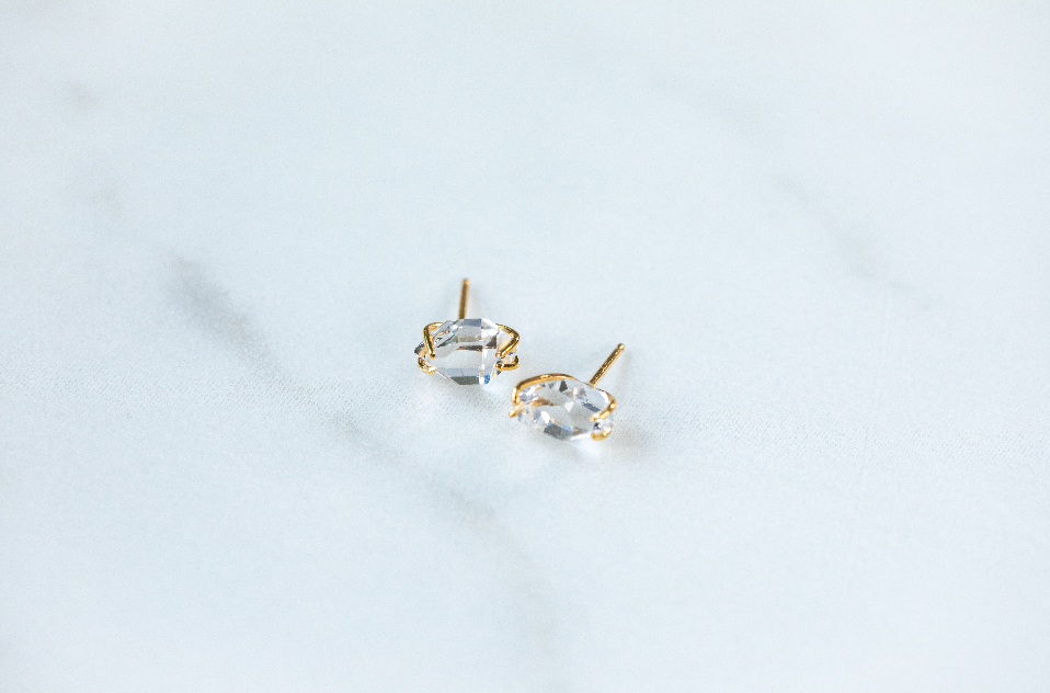 Heather Hawkins - Wholesale Stud/Post Earrings - Herkimer Diamond Studs - Large0