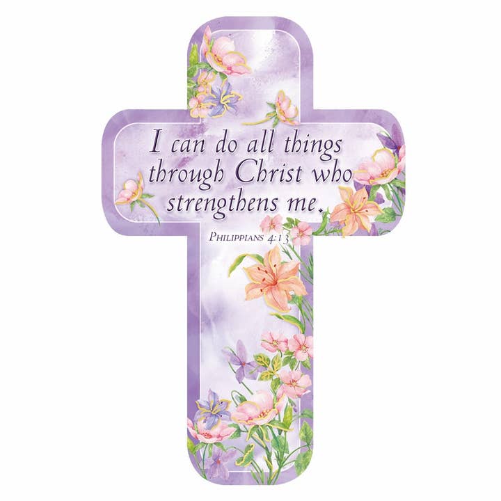 Christian Art Gifts - Wholesale Bookmark - I Can Do All Things Cross Bookmark Set - Philippians 4:13