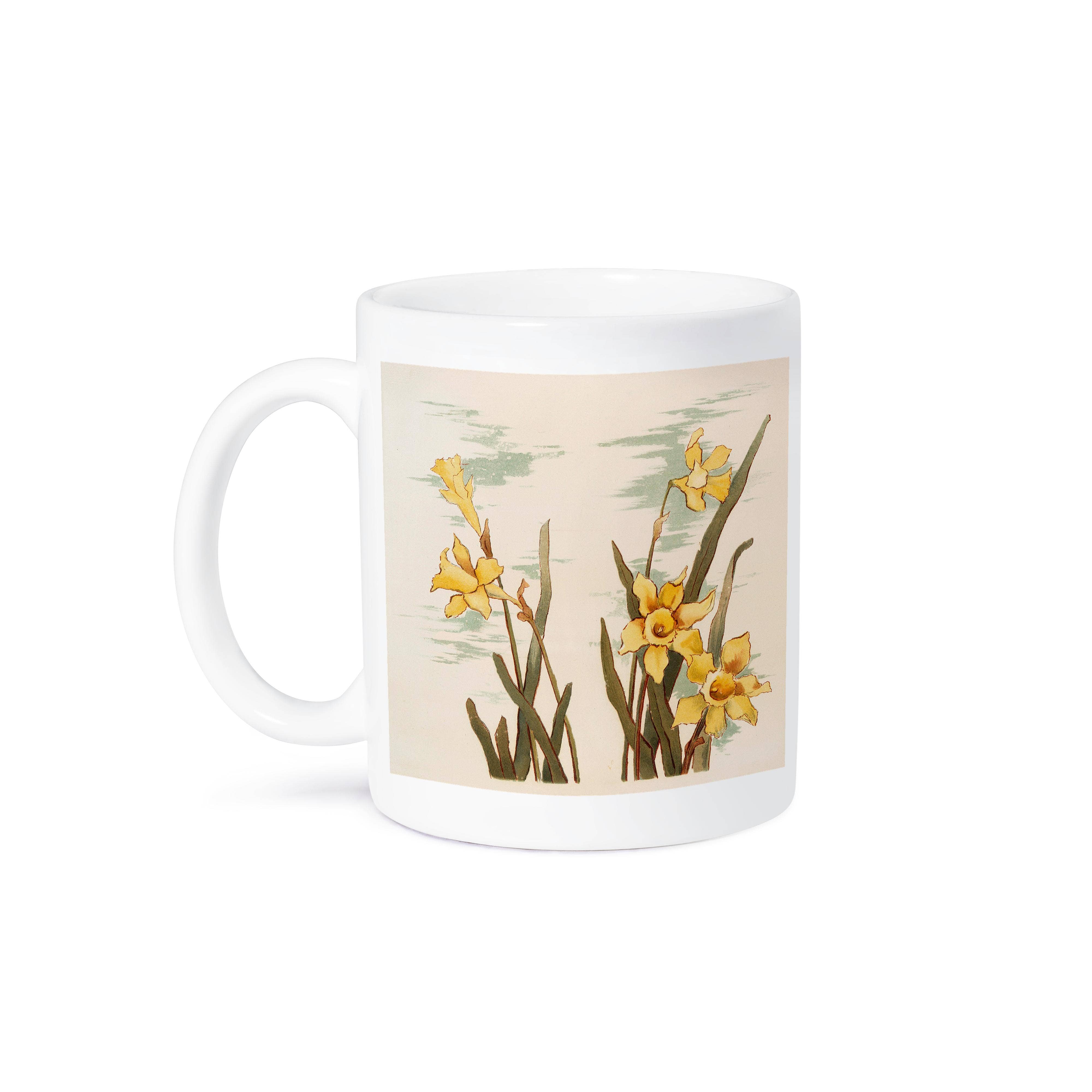 3dRose - Wholesale Coffee Mug - 3dRose, Image of Vintage Style Watercolor of Daffodils, Mug8