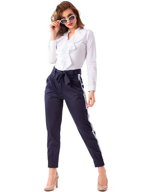 Byxor i stretchig kvalitet, ballongtyp, med grosgrain band för wholesale av ZUMBI Fashion Store