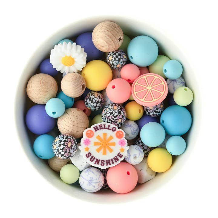 Spring Sorbet Theme Silicone Bead Packs for wholesale by Cara & Co Silicone Craft Supply