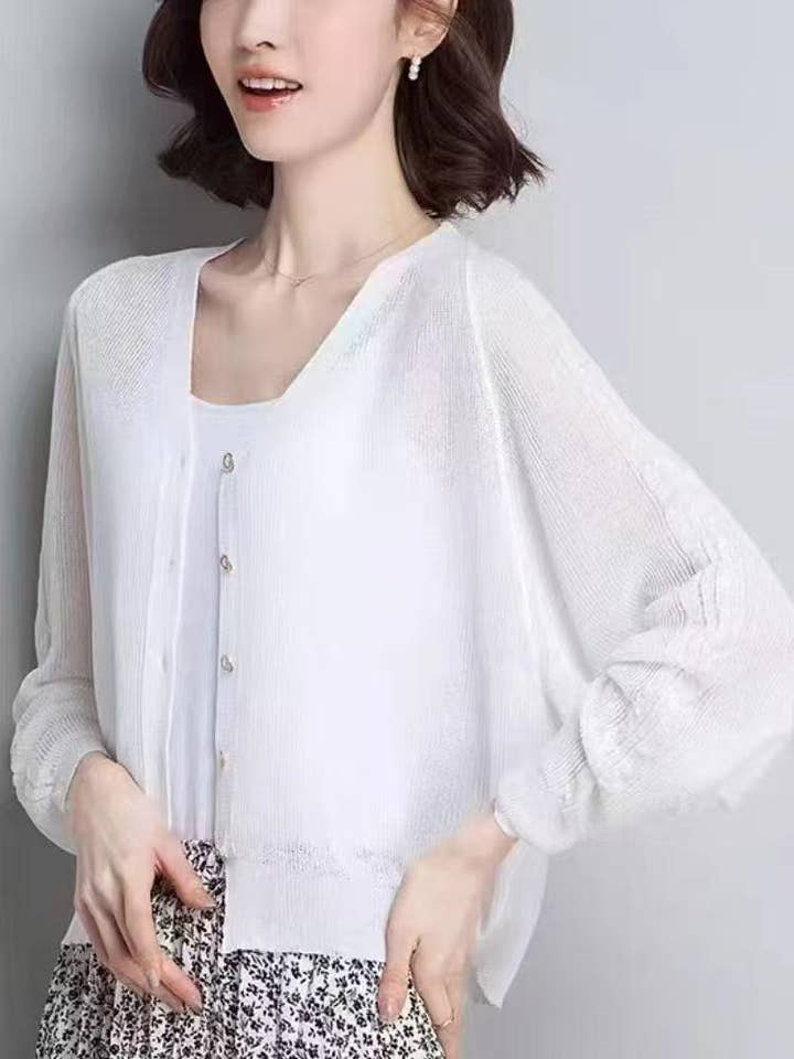 Coprispalle a Maglia con Maniche a Pipistrello| Cardigan Corto e Accorciato per la vendita all'ingrosso da parte di Whisper Mint