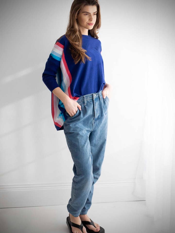 Abigail Jumper - Neapolitan on Navy for wholesale by LAM Clothing