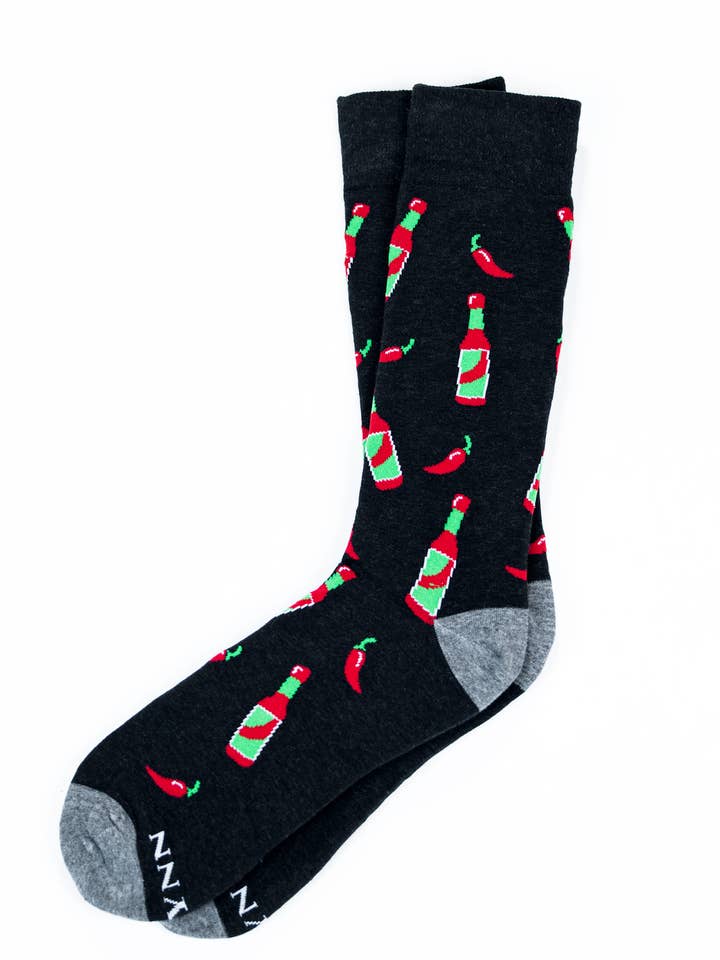 Hey Hot Stuff - Hot Sauce Sock by Alynn for wholesale by Alynn