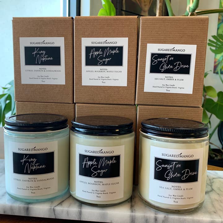 Lavender Lush Scented Soy Coconut Candle (Copy) for wholesale by Sugared Mango Soaps