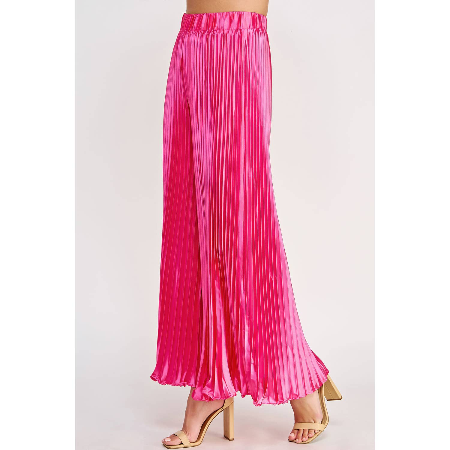 Wholesale Pleated Satin Wide Pants for your store Faire