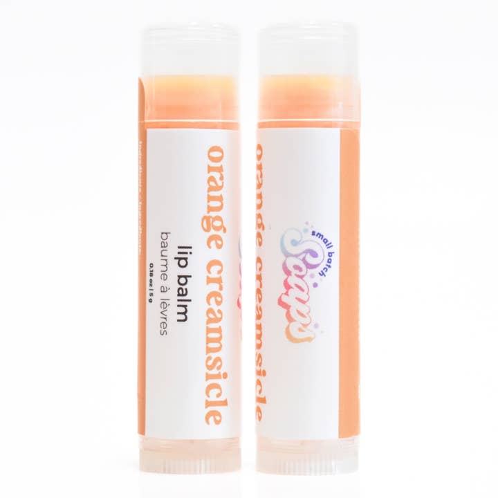 Orange Creamsicle Lip Balm for wholesale by Small Batch Soaps