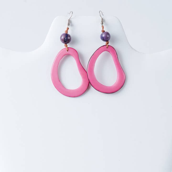 TaguArtsy - Wholesale Dangle Earrings - Alicia Tagua Oval Drop Earrings | Handmade & Lightweight 1