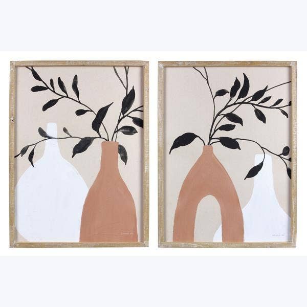 Wood Framed Wall Art, 2 Ast for wholesale by Young's