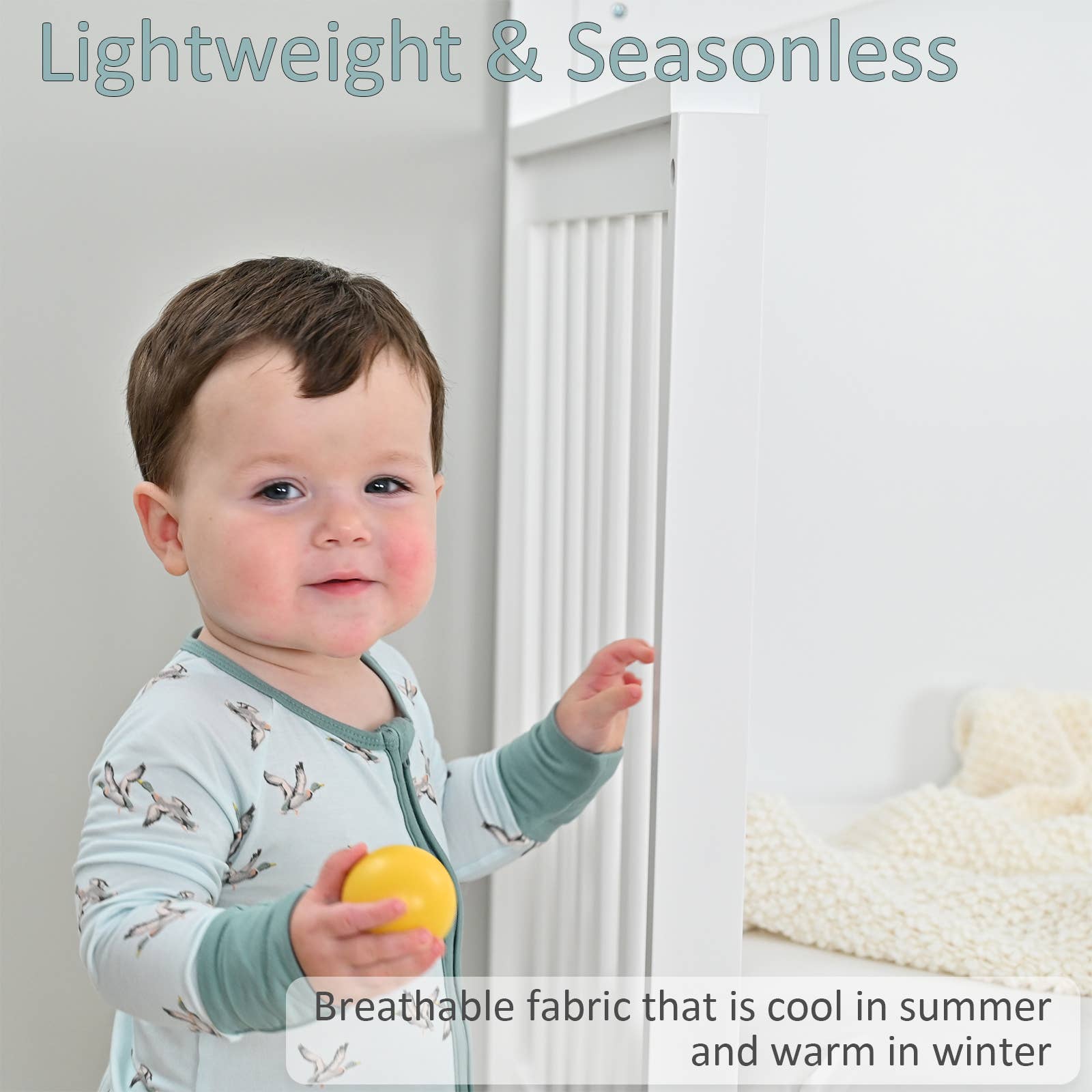 LollyBanks - Wholesale Sleepsuit - Baby - Quackin'up Mallard Duck  Baby Bamboo Pajamas, 2-Way Zipper1