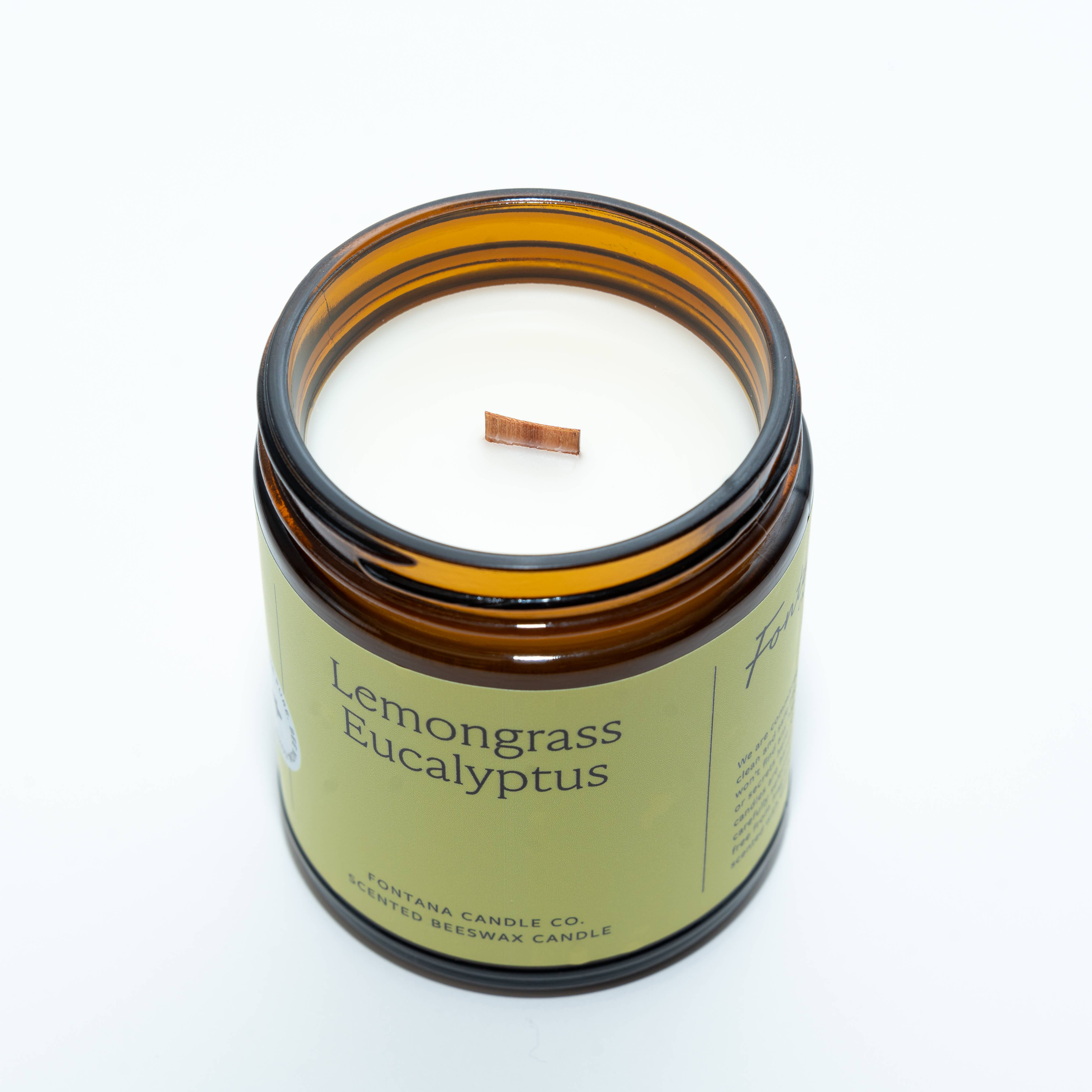 Fontana Candle Co. - Wholesale Jar/Filled Candle - Lemongrass Eucalyptus Beeswax & Essential Oil Jar Candle2