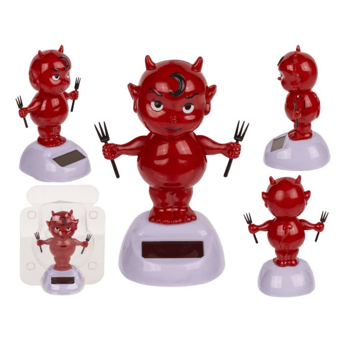 Movable figure, baby devil, with solar cell, for wholesale by Out of the blue KG