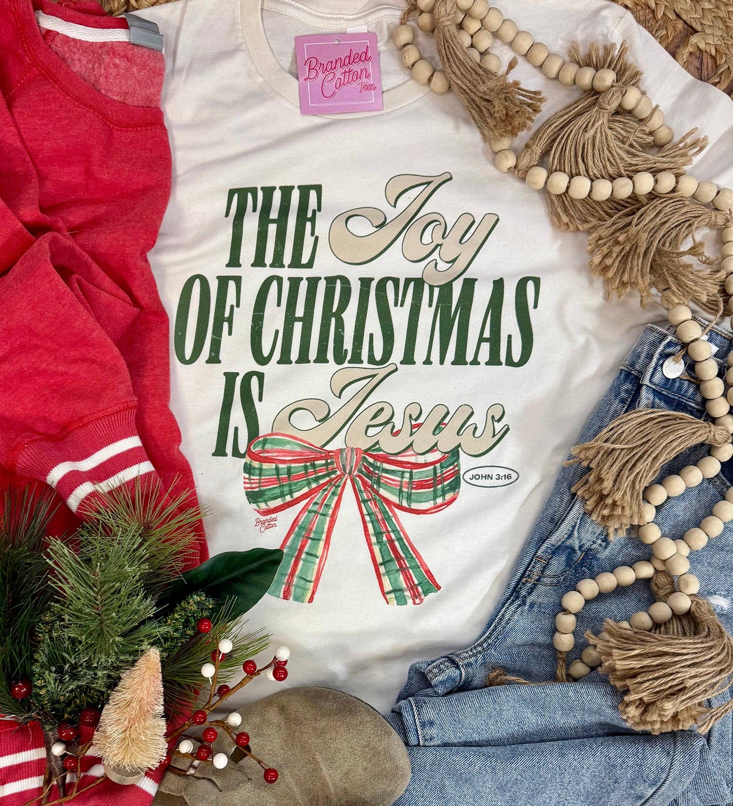 Branded Cotton - Vente T-shirt sérigraphié – femme - Joie de Noël0