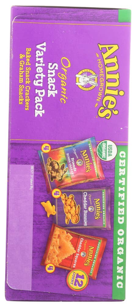 KeHE Distributors, LLC - Wholesale Crackers - Annie's Homegrown Cookie Cracker Variety Pack 12Ct 11 oz3