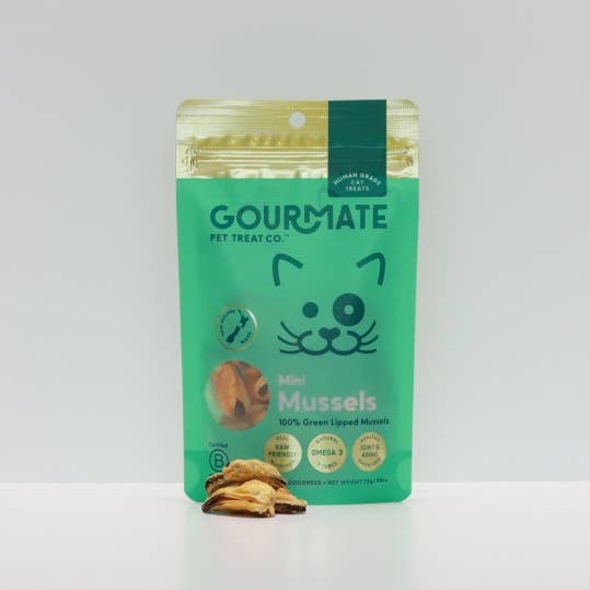 Gourmate Mini Mussels | Freeze Dried Cat Treats for wholesale by Gourmate Pet Treat Co.