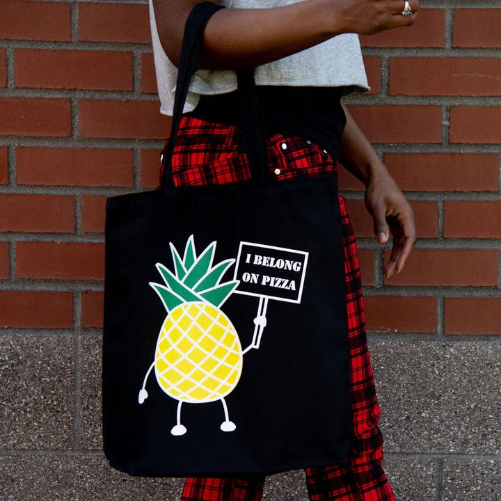 Pineapple On Pizza - Canvas Tote Bag for wholesale by Geekish Gifts