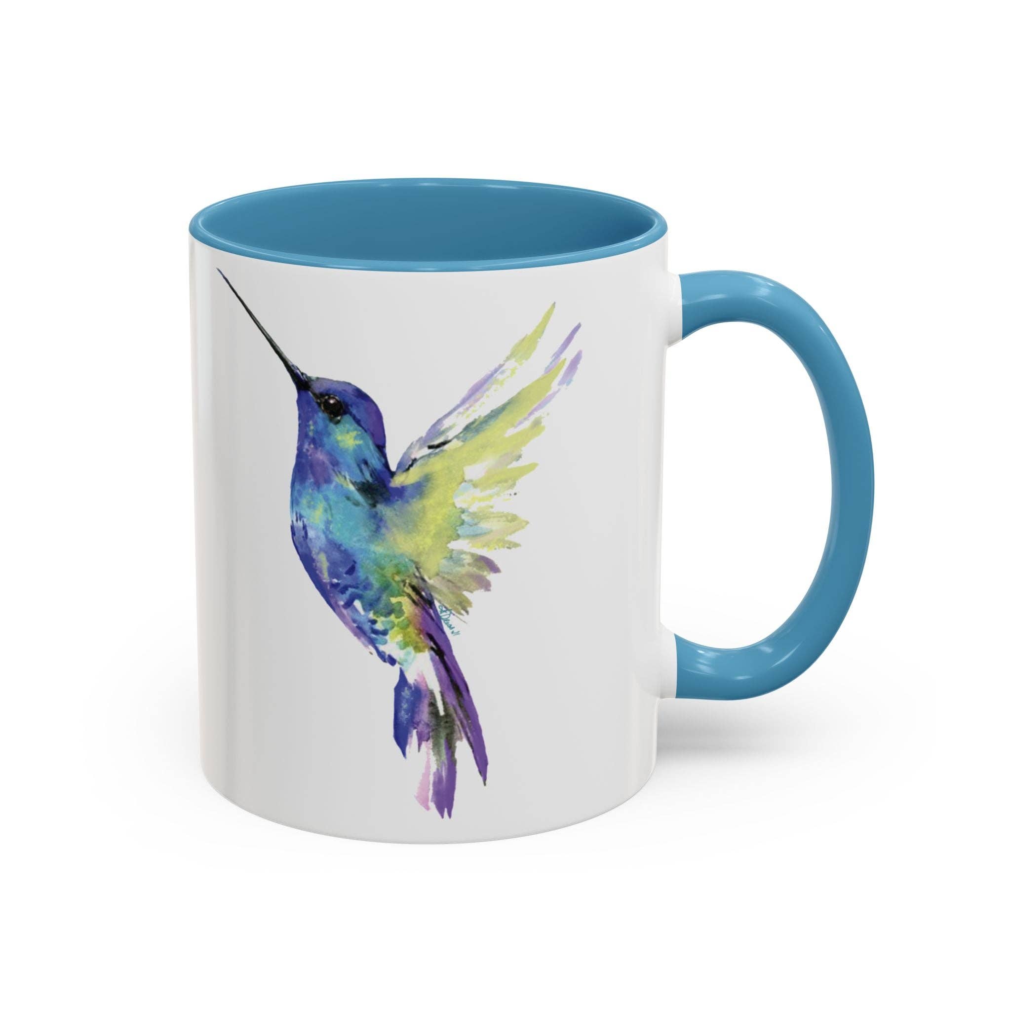 Blue Cava - Wholesale Coffee Mug - Hummingbird Two Tone Ceramic Mug - 11oz & 15oz7