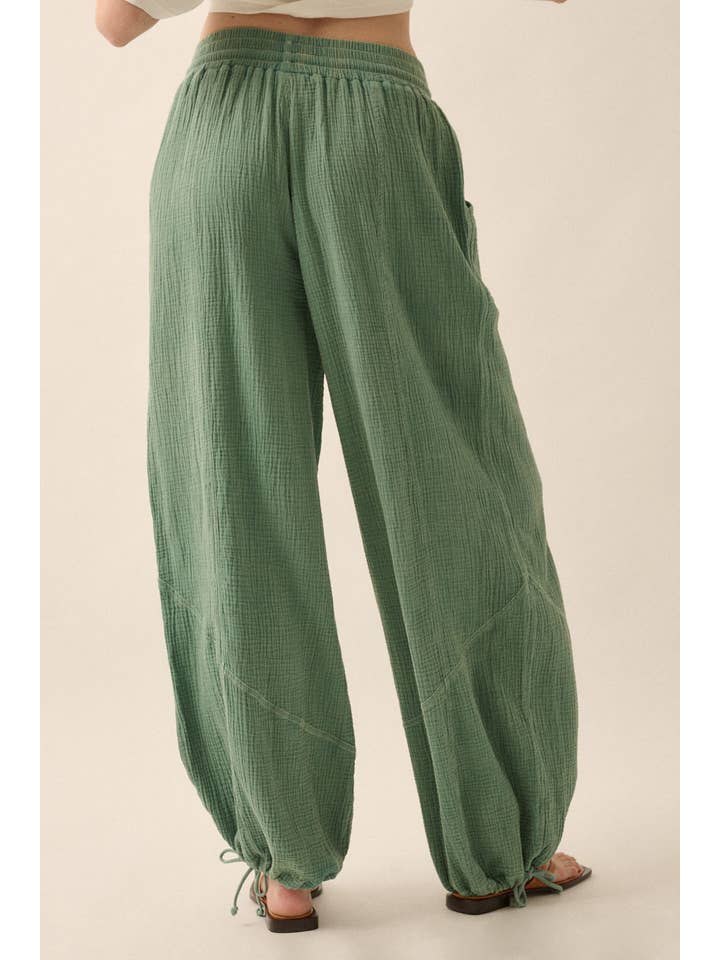 Promesa USA - Wholesale Pants - Women's - Mineral Washed Crinkle Cotton Parachute Pants14