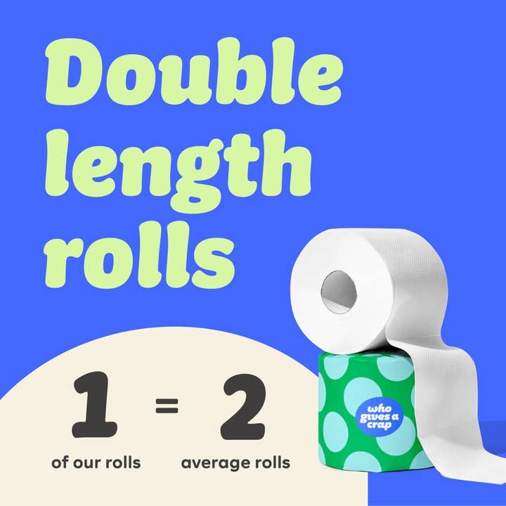 Who Gives A Crap - Wholesale Toilet Paper - Classic Soft Double Length Toilet Roll (Single Roll)