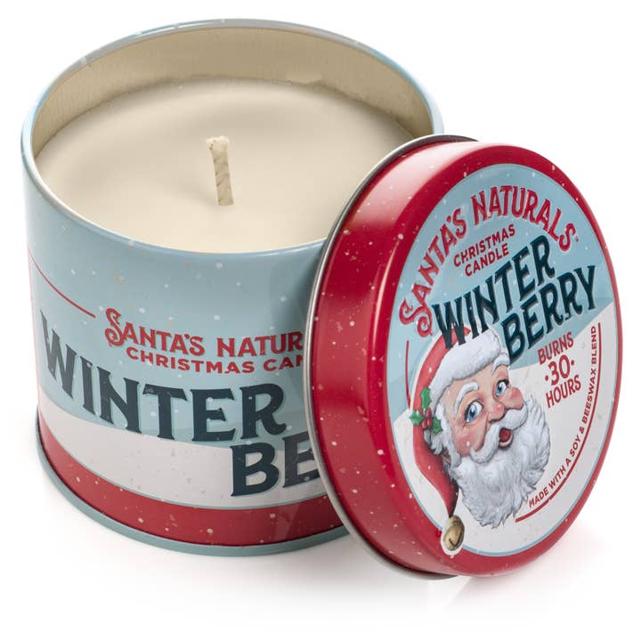 Santa's Naturals - Wholesale Jar/Filled Candle - Christmas Candle in Winter Berry 9oz ($7.50 each)1