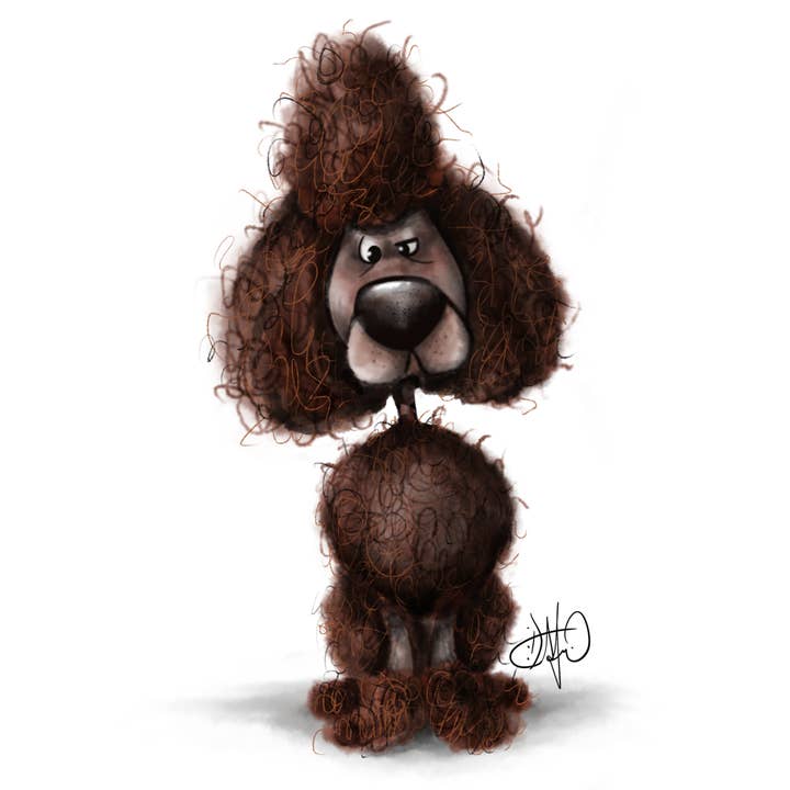 Poodle Art Print voor wholesale door Dafri Studios