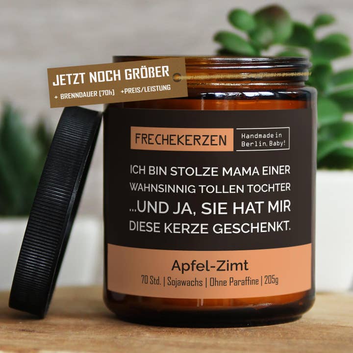 I am proud mom... | Handmade gift scented soy candle for wholesale by mysoy® Duftkerzen-Manufaktur