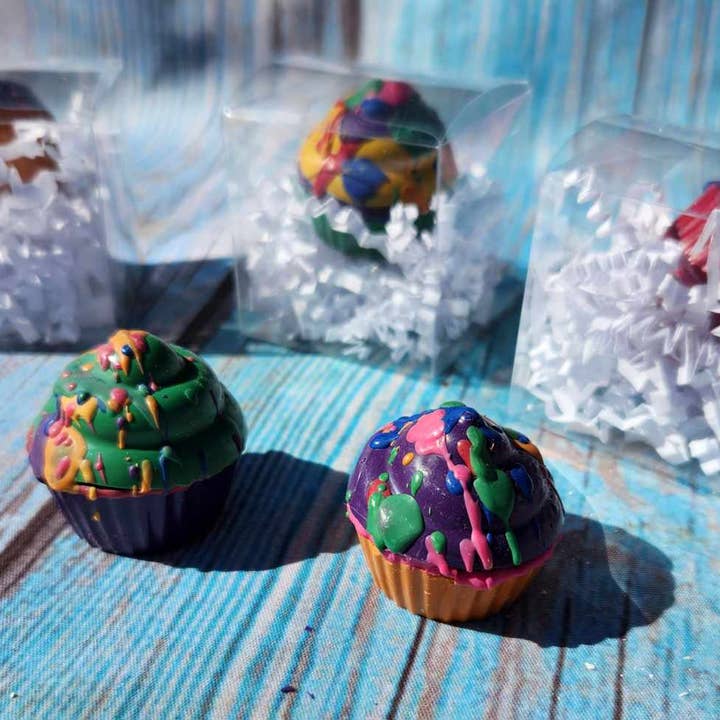 Snazzy Crayons - Vendita all'ingrosso Regalini per gli invitati - Pastelli per cupcake l Mini bomboniere l Festa a tema pasticceria