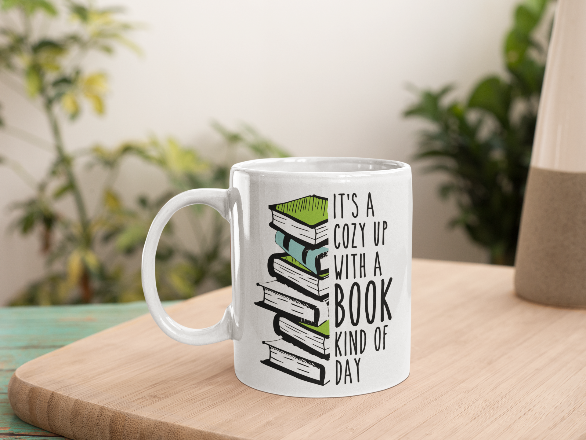 The Geek Boutique - Wholesale Coffee Mug - Cozy Up With A Book Kind of Day - Ceramic Mug - 15 Oz1
