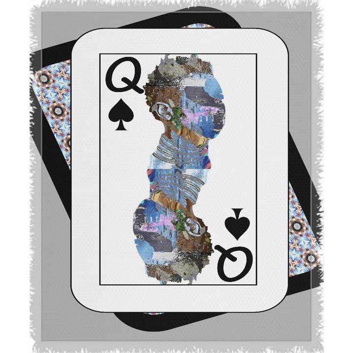 Speel je hand... Queen Spade nr. 2 geweven deken voor wholesale door 3 Piece Urban Artisan