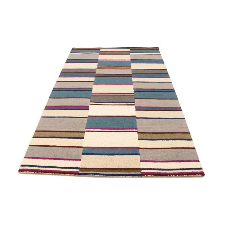 Multicolored Stripes 5X8 Modern Rug for wholesale by Magic Rugs Inc.