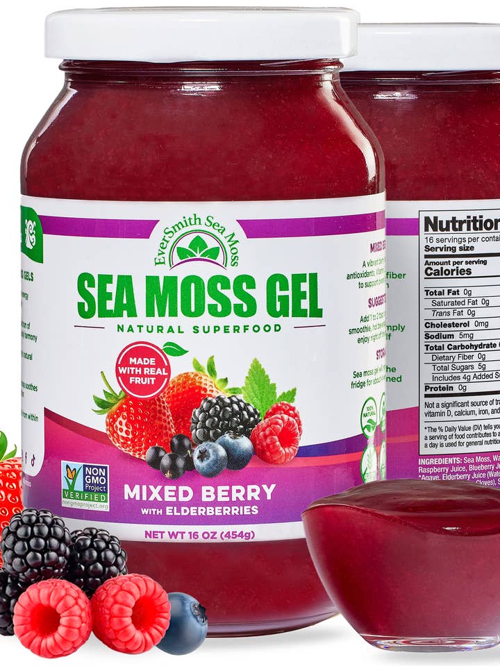 Blandet bær havmosgelé (16 ounce) for engroshandel hos EverSmith Organics