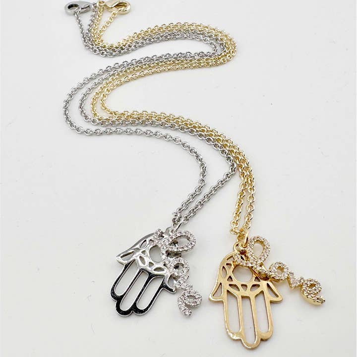 Love, Lisa - Wholesale Pendant/Charm Necklace - Talia Love Jewish Hamsa Necklace